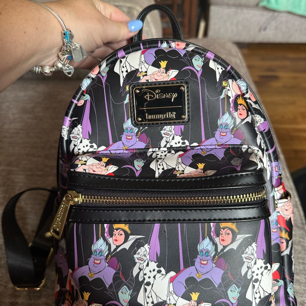 Loungefly Black and Purple Haunted Mansion Backpack